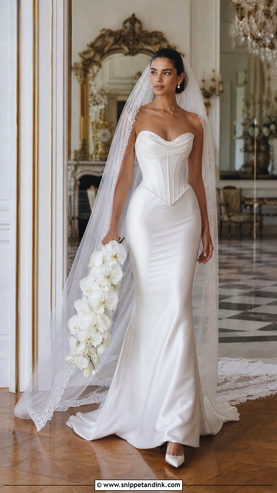 Basque Waist Mermaid Wedding Dress - Snippet and Ink - 25 Mermaid Bride Dress Ideas
