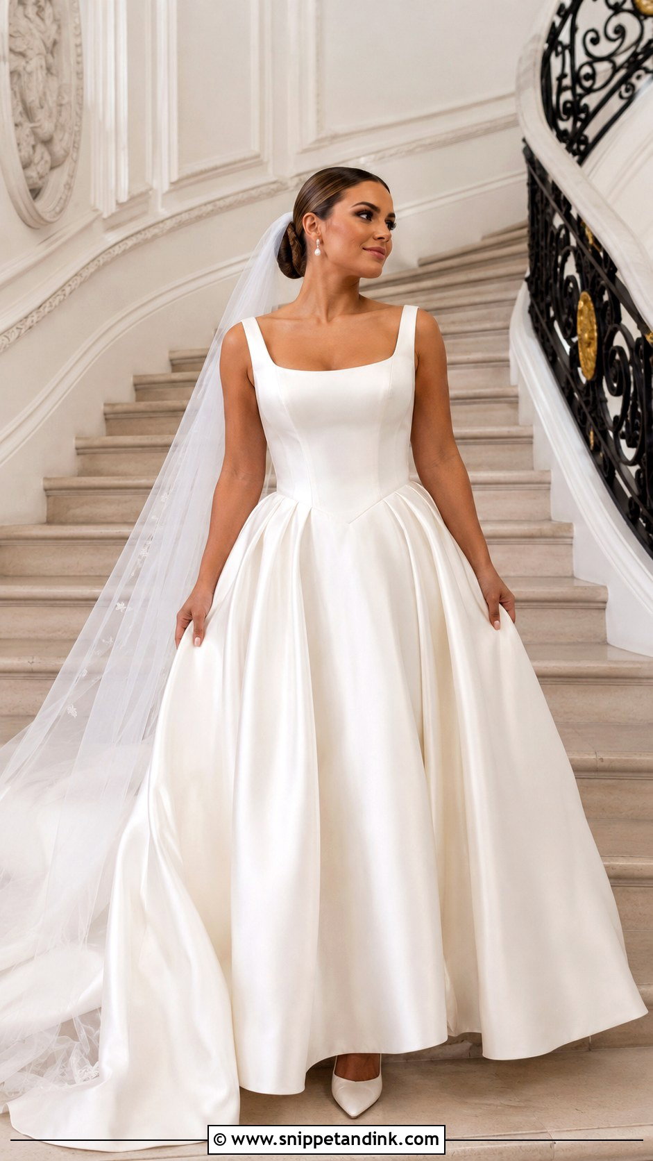 Basque Waist Midsize Wedding Dress - Snippet and Ink - 20 Midsize Wedding Dresses