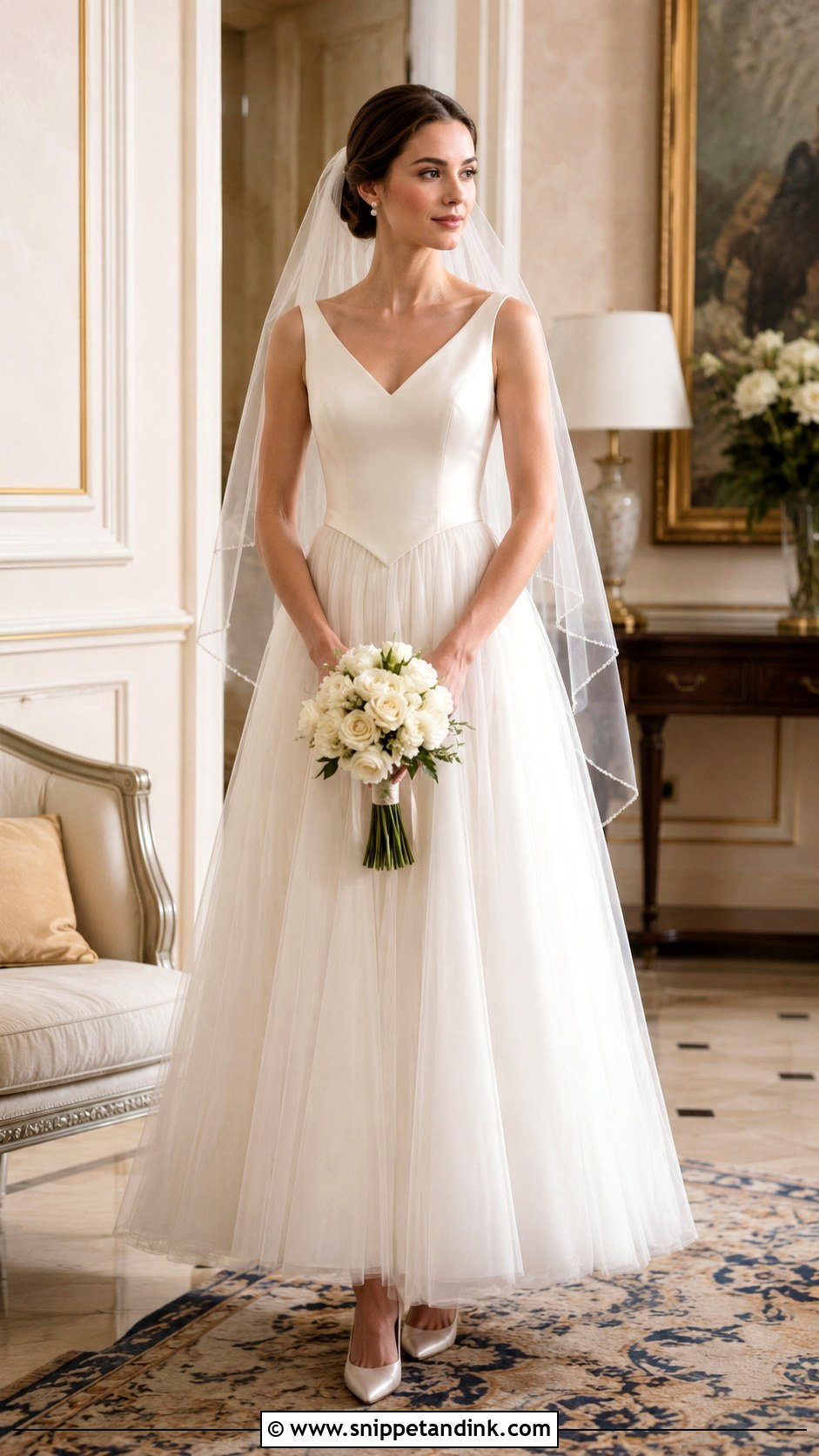 Basque Waist Morning Wedding Dress - Snippet and Ink - 20 Morning Wedding Dress Ideas