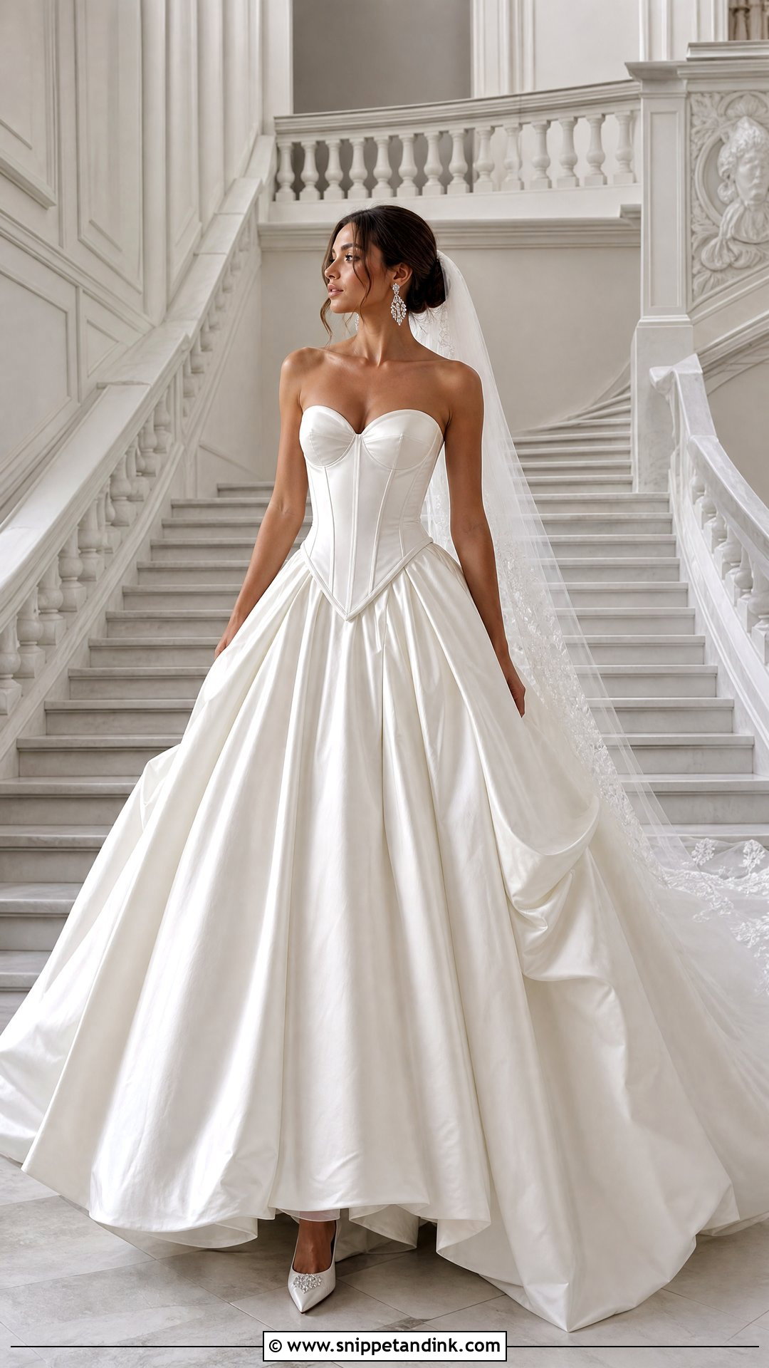 Basque Waist Poofy Wedding Dress - Snippet and Ink - 25 Poofy Wedding Dresses