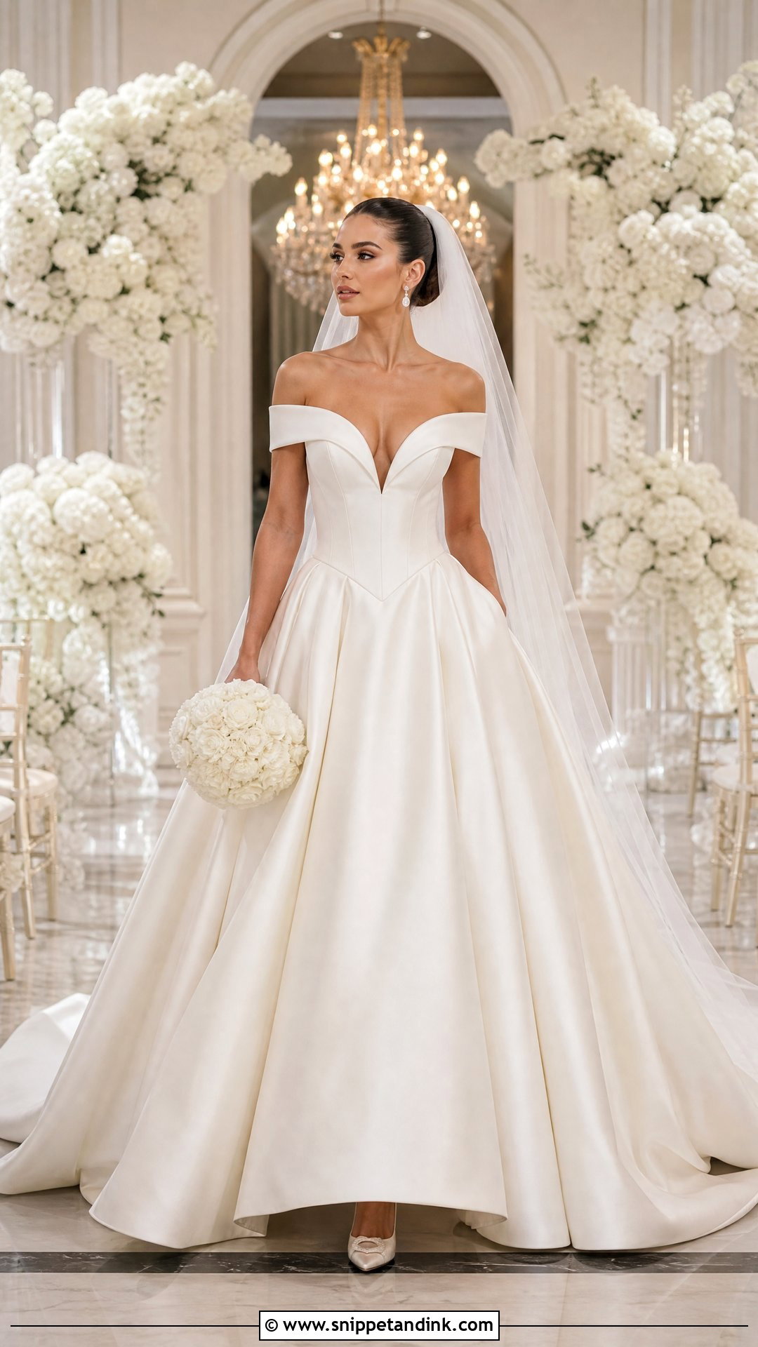 Basque Waist Princess Ball Gown Wedding Dress - Snippet and Ink - 20 Princess Ball Gowns Wedding Dress