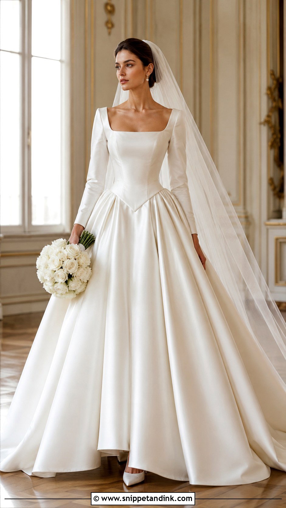 Basque Waist Princess Ball Gown Wedding Dress - Snippet and Ink - 20 Dream Wedding Dresses Ball Gown Princesses