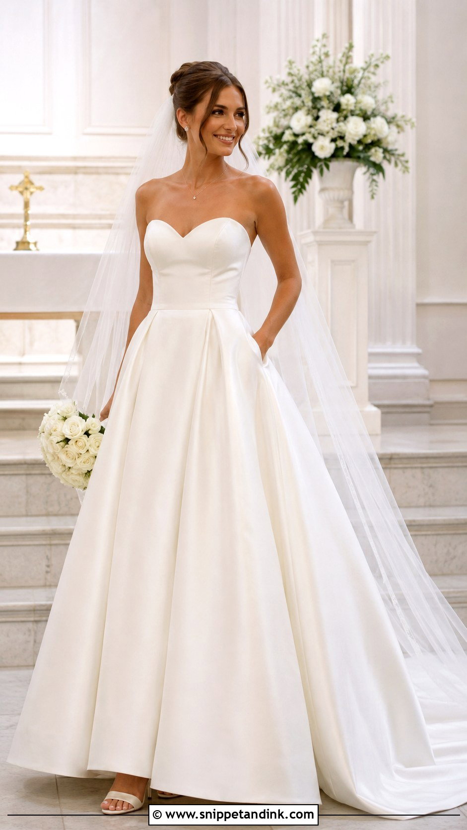 Basque Waist Princess Ballgown Wedding Dress - Snippet and Ink - 25 Princess Ballgown Wedding Dresses