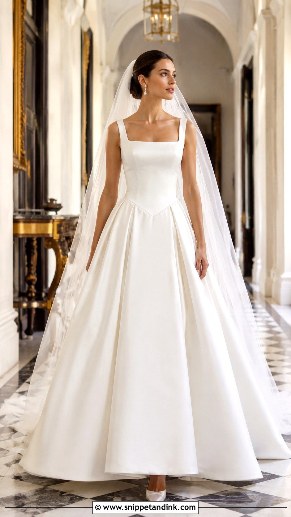 Basque Waist Princess Gown Wedding Dress - Snippet and Ink - 25 Princess Gown Wedding Dress Ideas