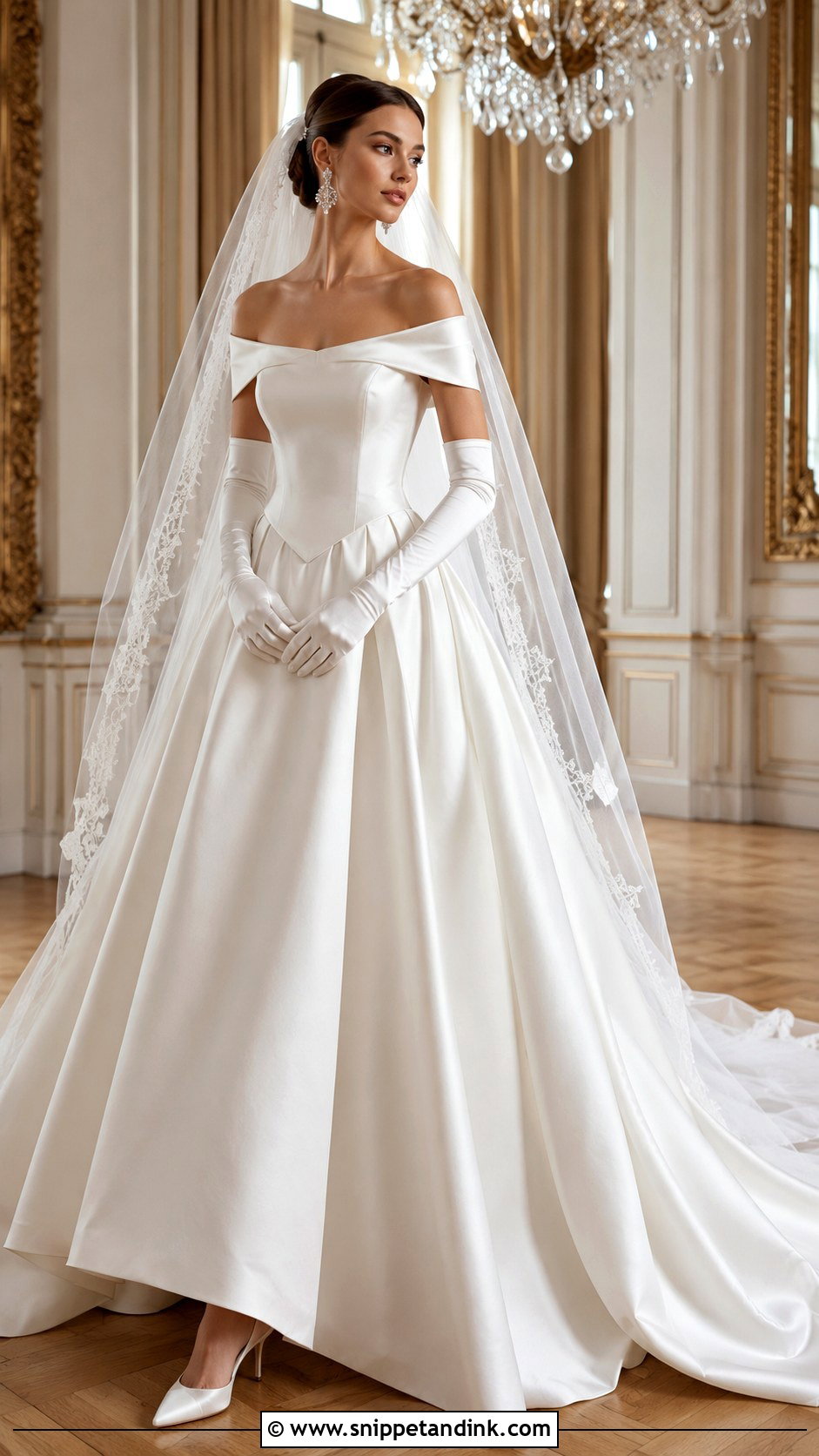 Basque Waist Princess Wedding Dress - Snippet and Ink - 20 Big Princess Wedding Dresses