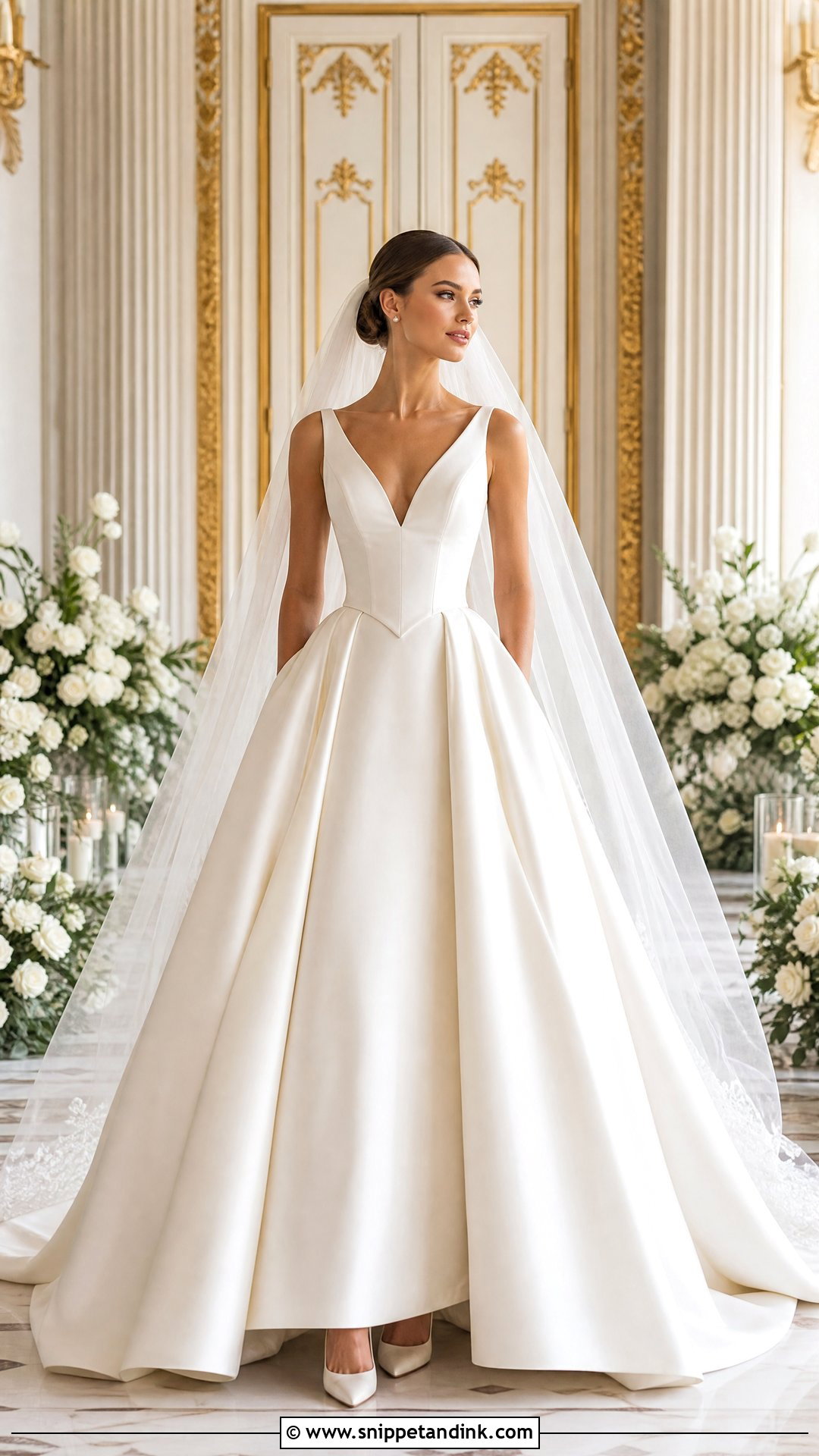 Basque Waist Princess Wedding Dress - Snippet and Ink - 25 Princess Style Wedding Dresses