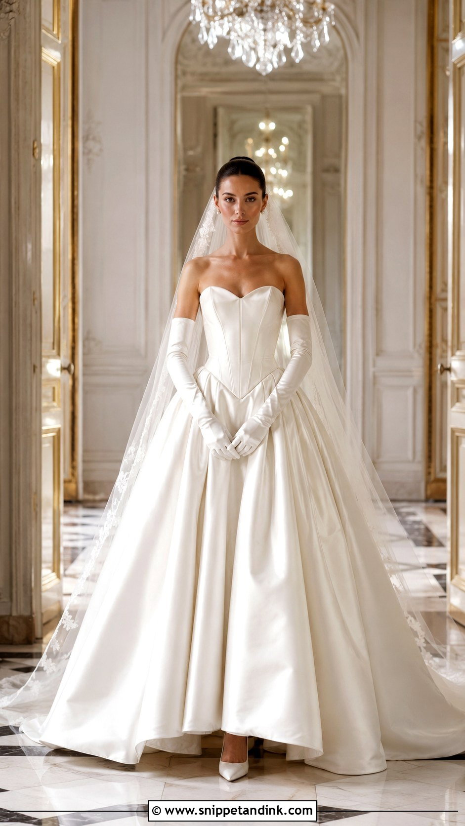 Basque Waist Princess Wedding Dress - Snippet and Ink - 20 Big Poofy Princesses Wedding Dresses