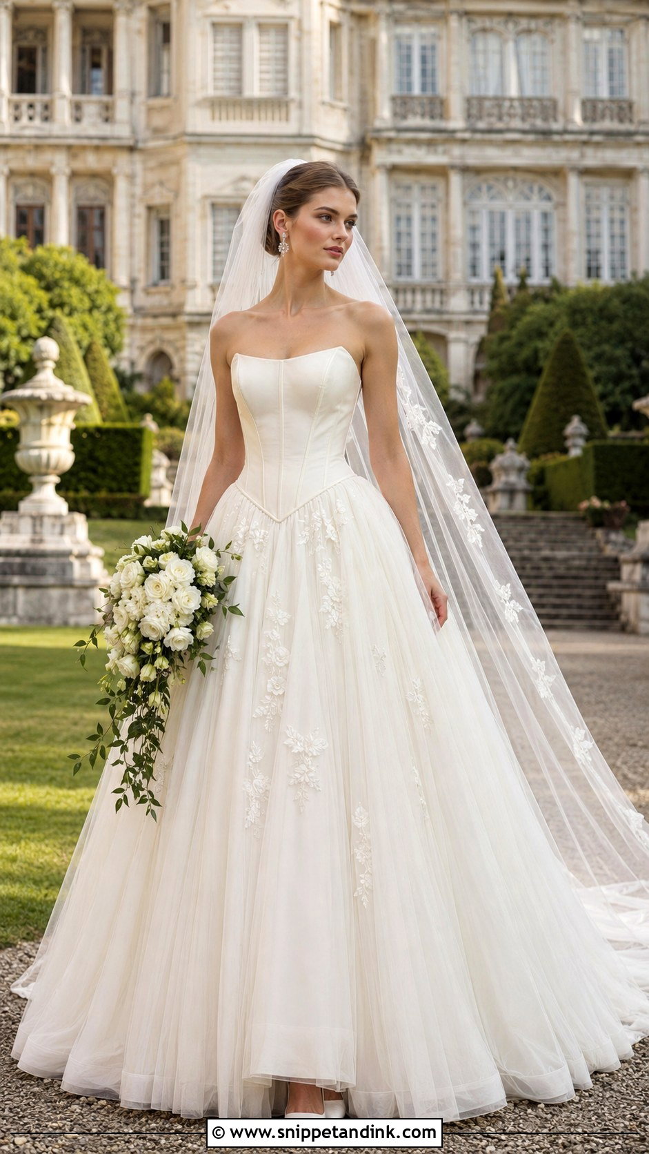 Basque Waist Princess Wedding Dress - Snippet and Ink - 20 Fairy Like Wedding Dress Ideas