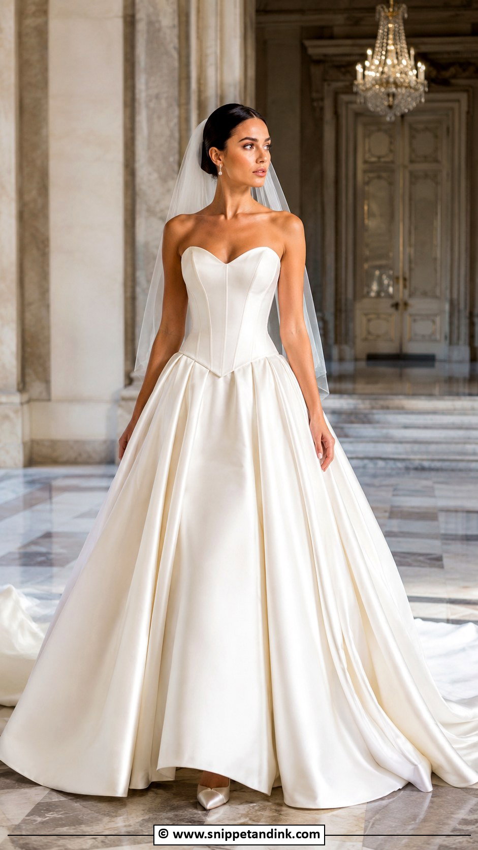 Basque Waist Princess Wedding Dress - Snippet and Ink - 35 Princess Wedding Dress Ideas