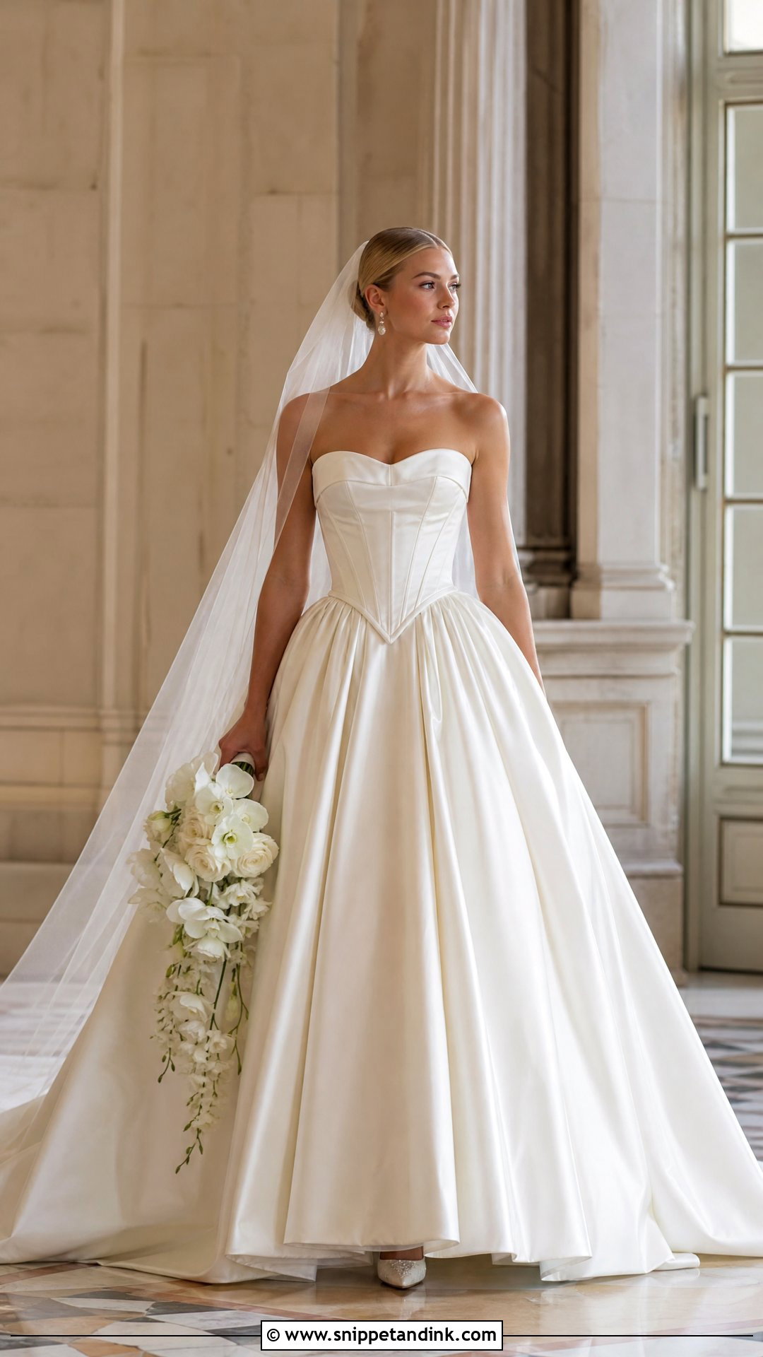 Basque Waist Puffy Princess Wedding Dress - Snippet and Ink - 20 Puffy Wedding Dresses Princesses
