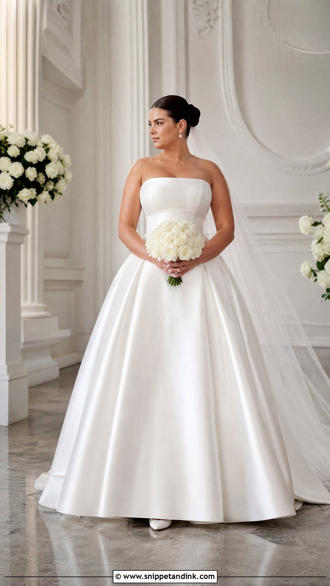 Basque Waist Satin Wedding Gown - Snippet and Ink - 20 Wedding Gown Simple Classy Ideas