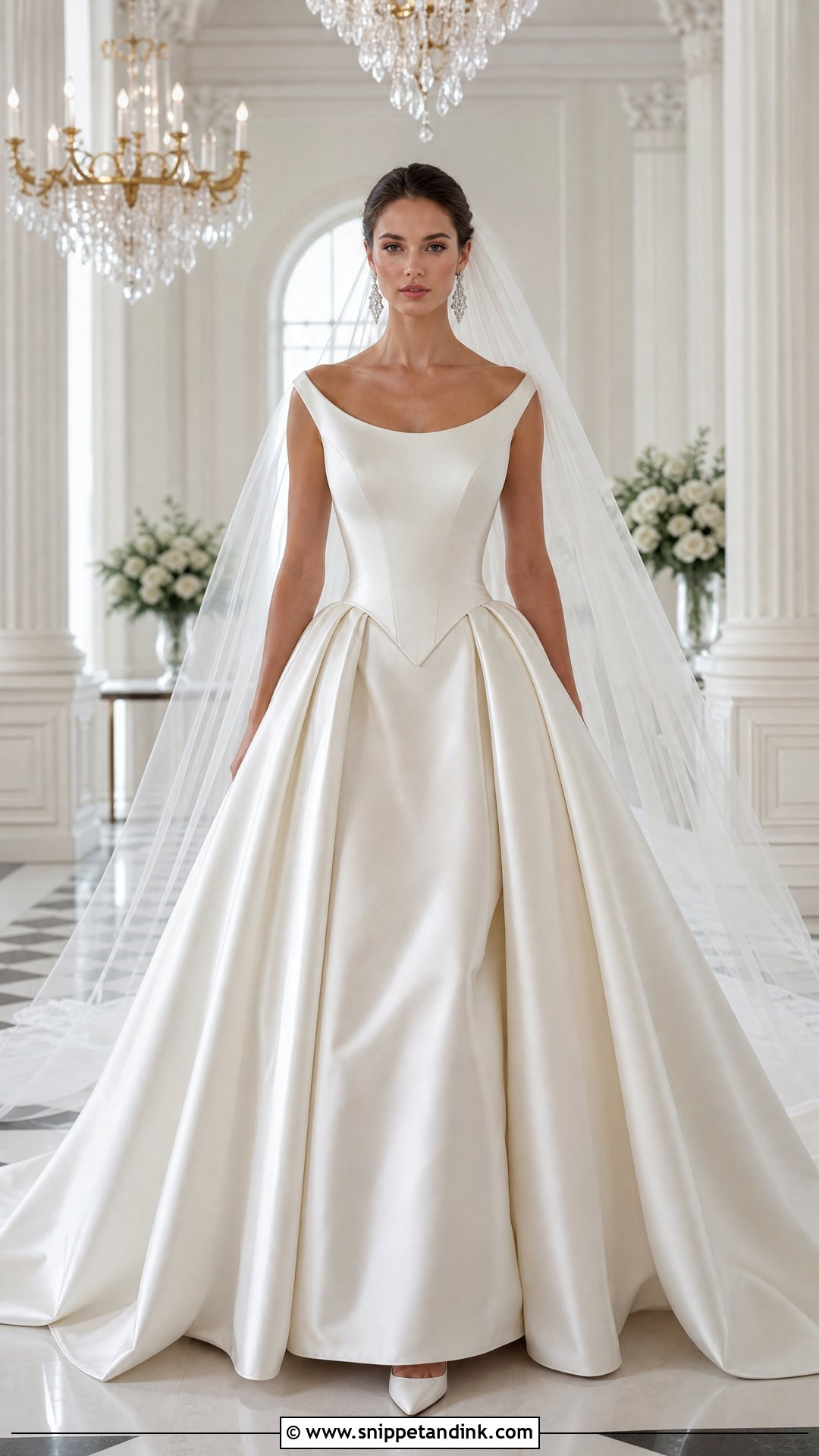 Basque Waist Soft Dramatic Wedding Dress - Snippet and Ink - 20 Soft Dramatic Wedding Dress Ideas