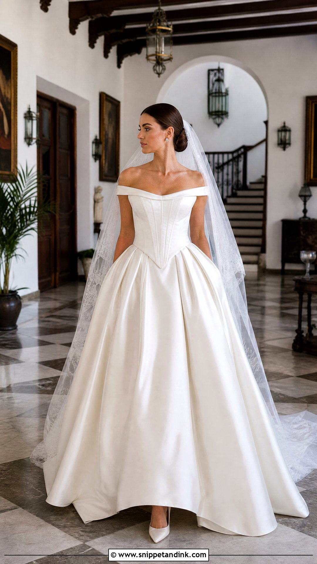 Basque Waist Spanish Wedding Dress - Snippet and Ink - 20 Spanish Wedding Dress Spain Ideas