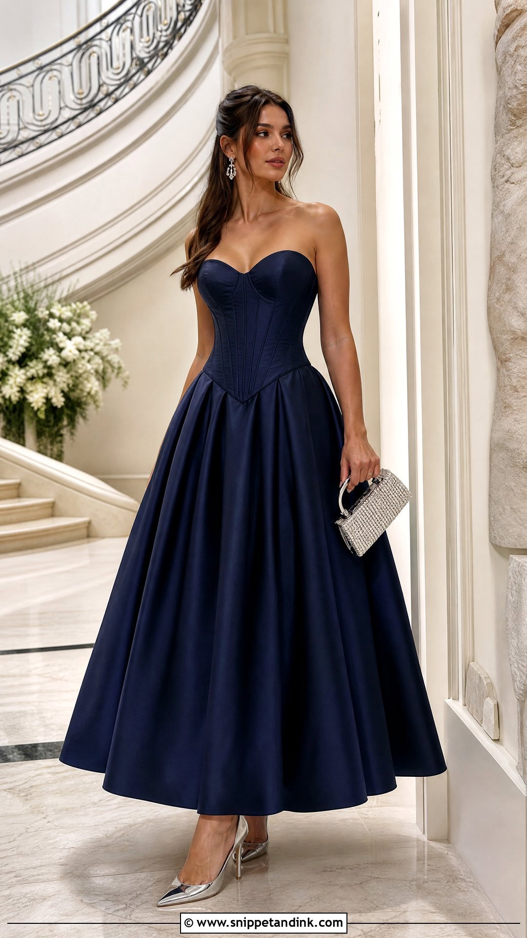 Basque Waist Sweetheart Neckline Gown - Snippet and Ink - 20 Sweetheart Neckline Gown Ideas