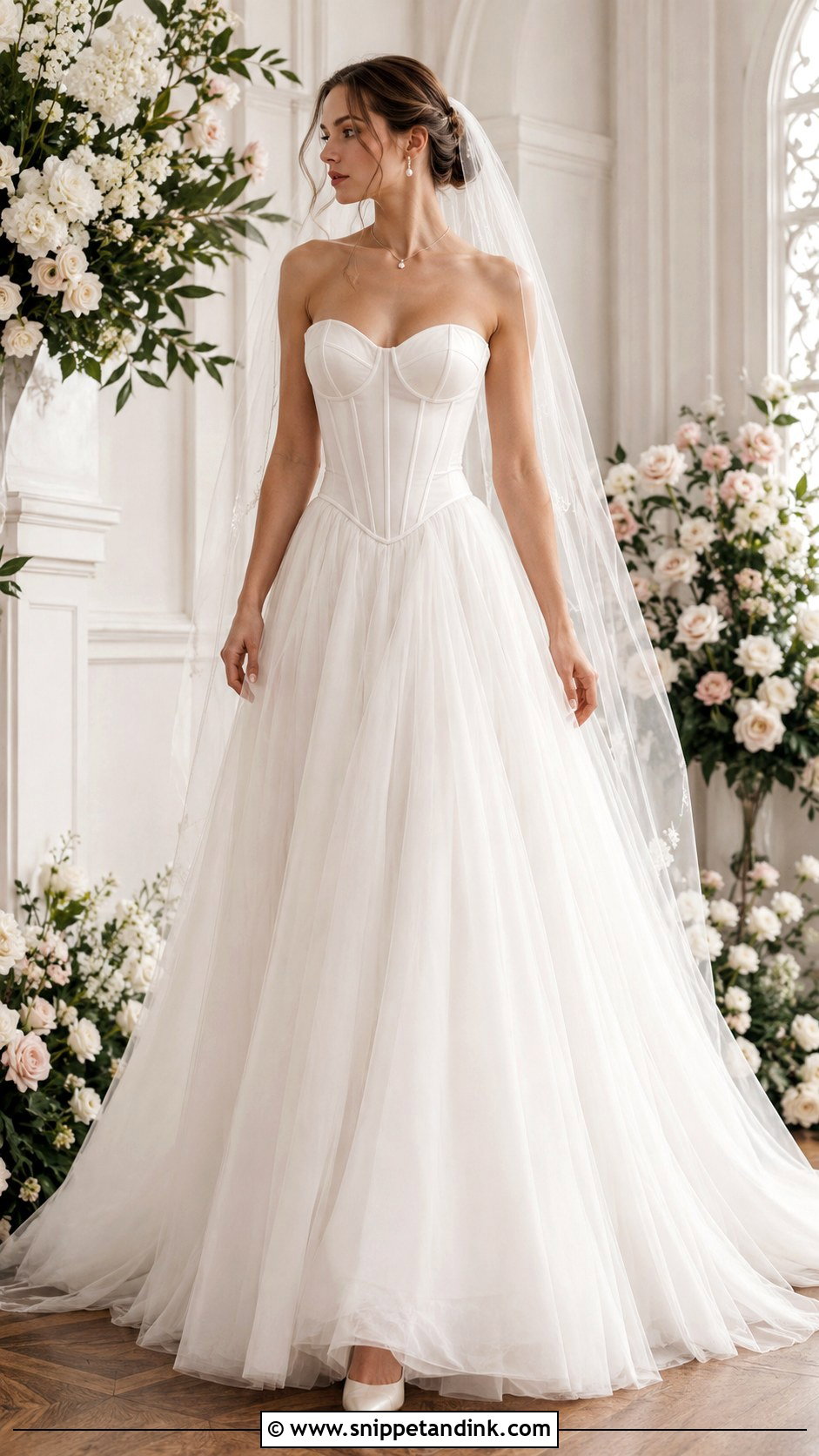 Basque Waist Sweetheart Wedding Dress - Snippet and Ink - 25 Basque Wedding Dresses