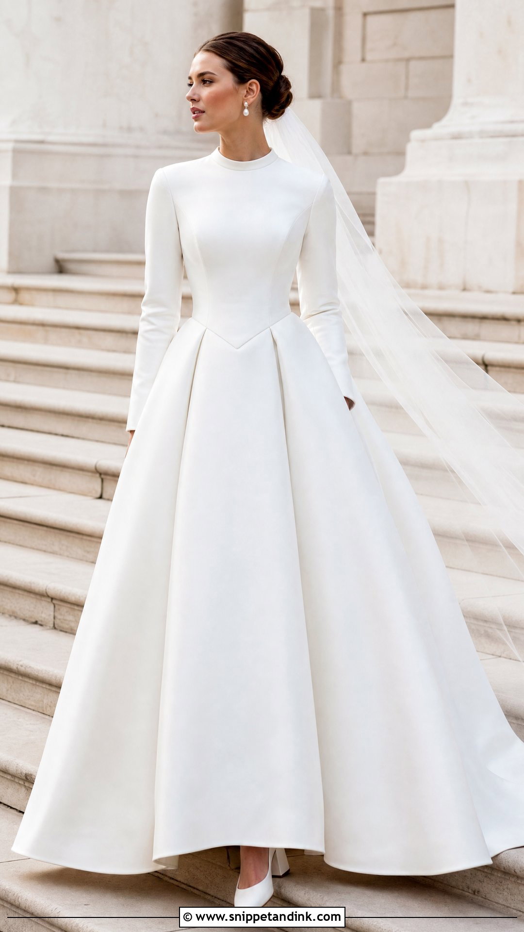 Basque Waist Temple Wedding Dress - Snippet and Ink - 20 Temple Wedding Dresses