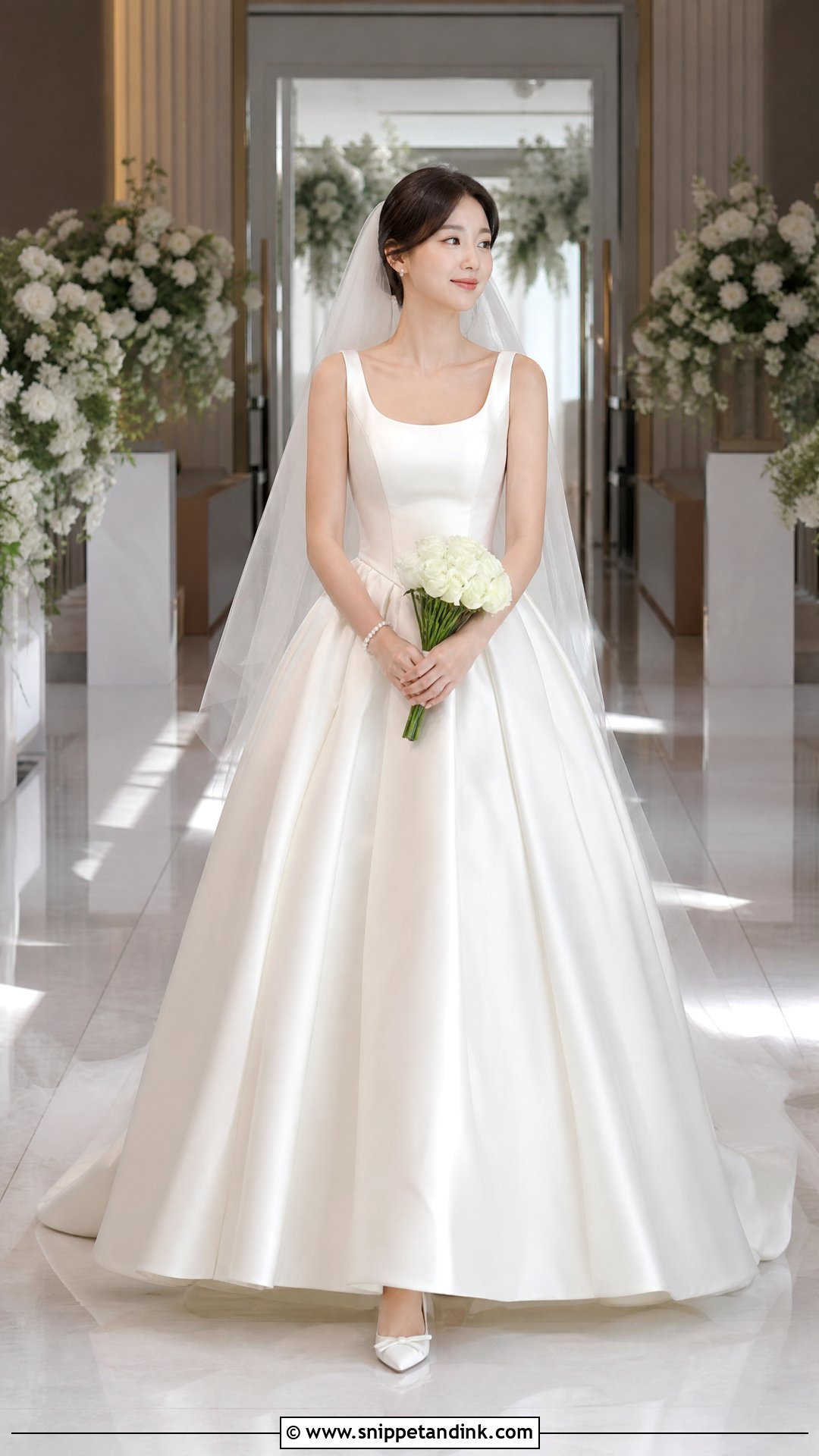 Basque Waist Ulzzang Wedding Dress - Snippet and Ink - 20 Ulzzang Wedding Dress Ideas