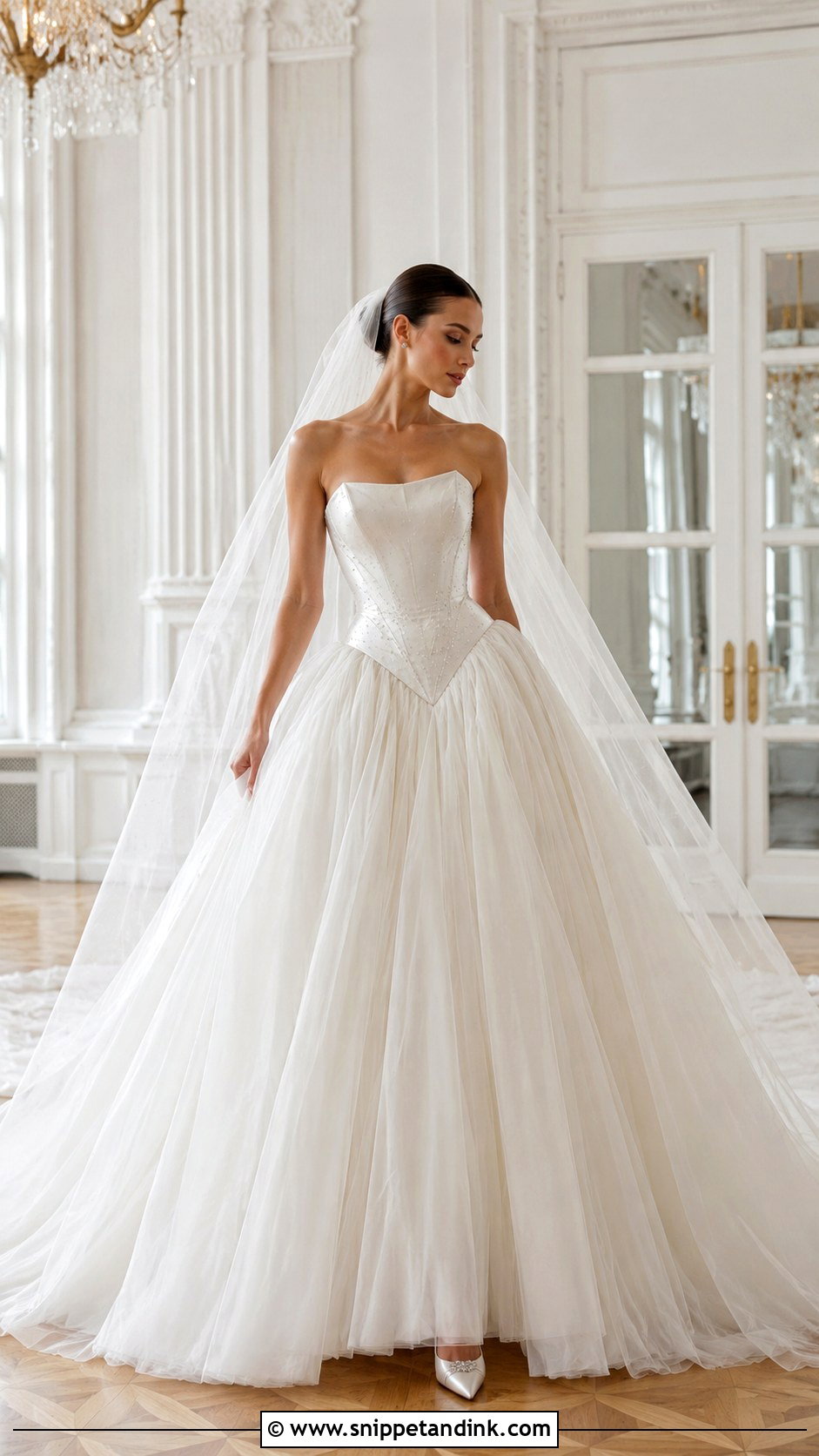 Basque Waist Vera Wang Wedding Dress - Snippet and Ink - 20 Vintage Vera Wang Wedding Dress Ideas