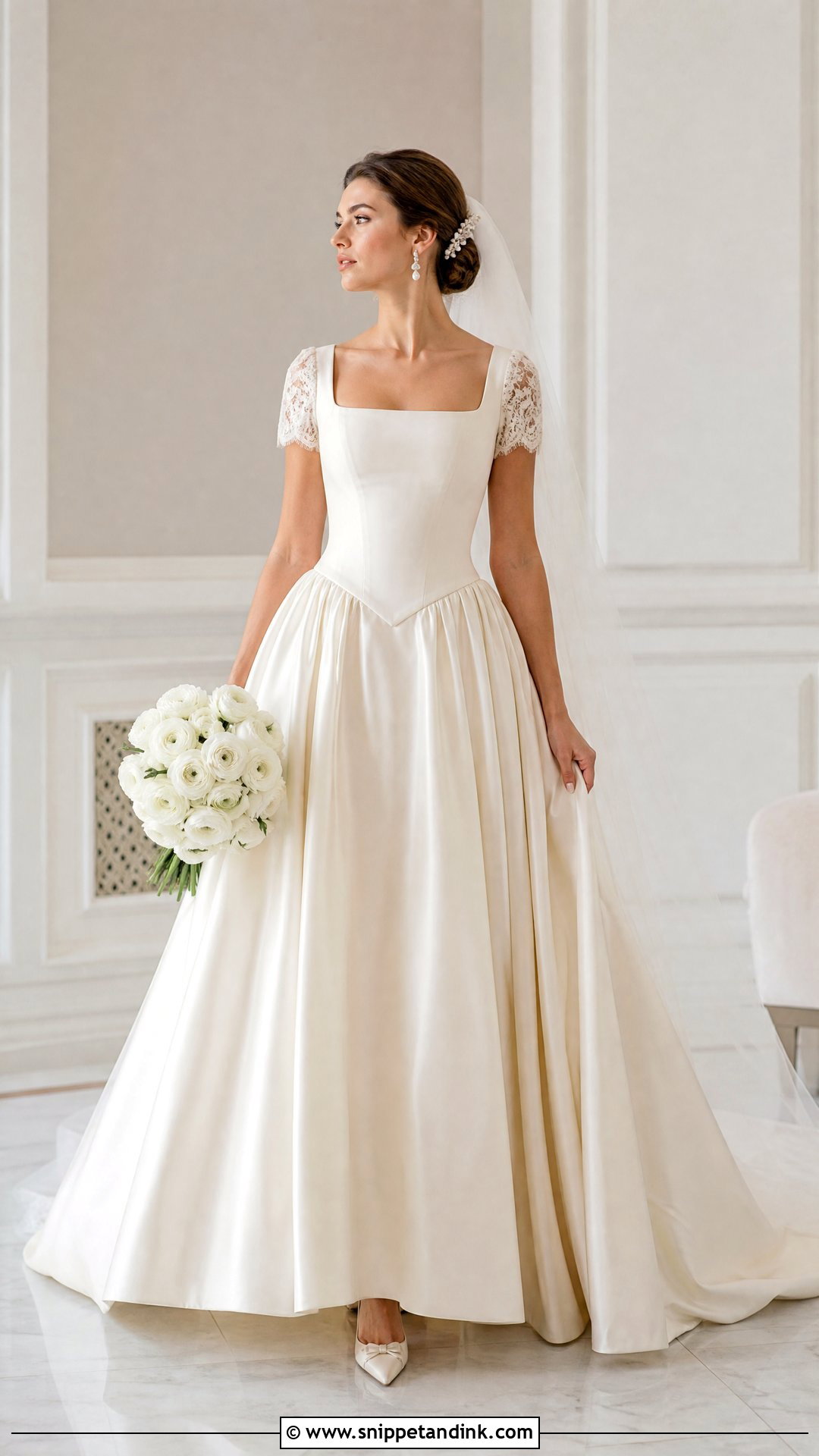 Basque Waist Victorian Wedding Dress - Snippet and Ink - 20 Victorian Wedding Dresses