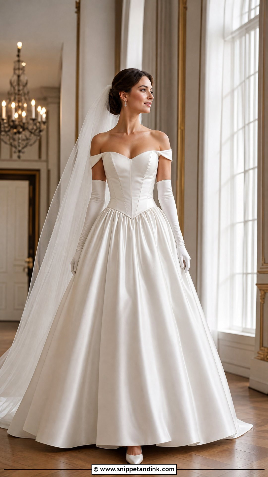 Basque Waist Vintage Ballgown Wedding Dress - Snippet and Ink - 20 Vintage Ballgown Wedding Dress Ideas