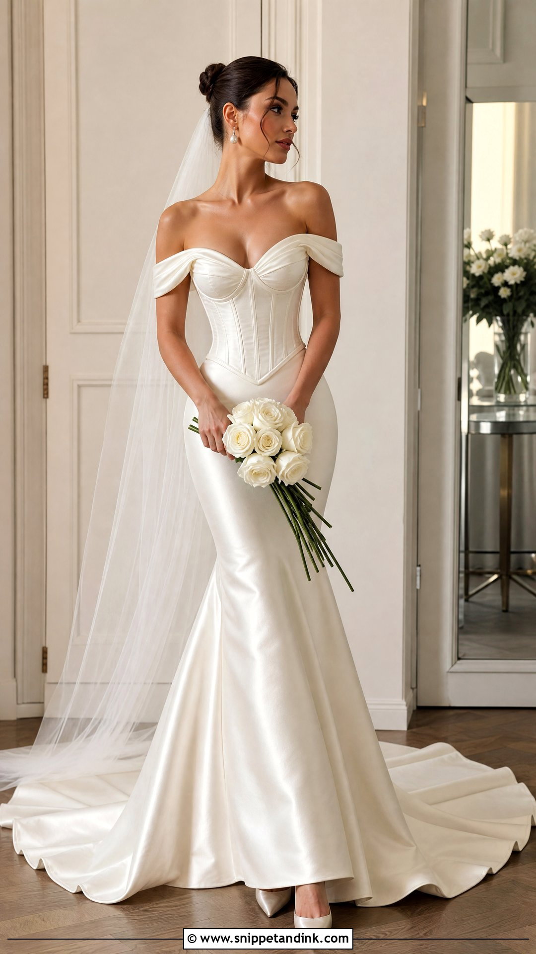 Basque Waist Vintage Mermaid Wedding Dress - Snippet and Ink - 20 Vintage Mermaid Wedding Dress Ideas