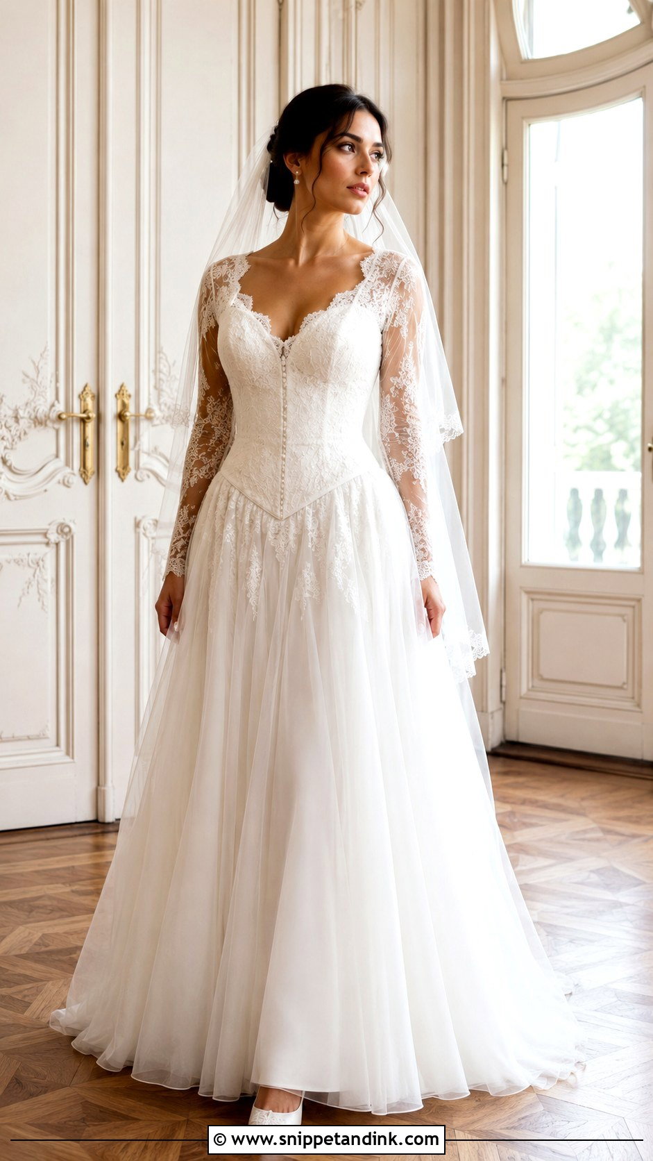 Basque Waist Vintage Wedding Dress - Snippet and Ink - 25 Basque Wedding Dresses