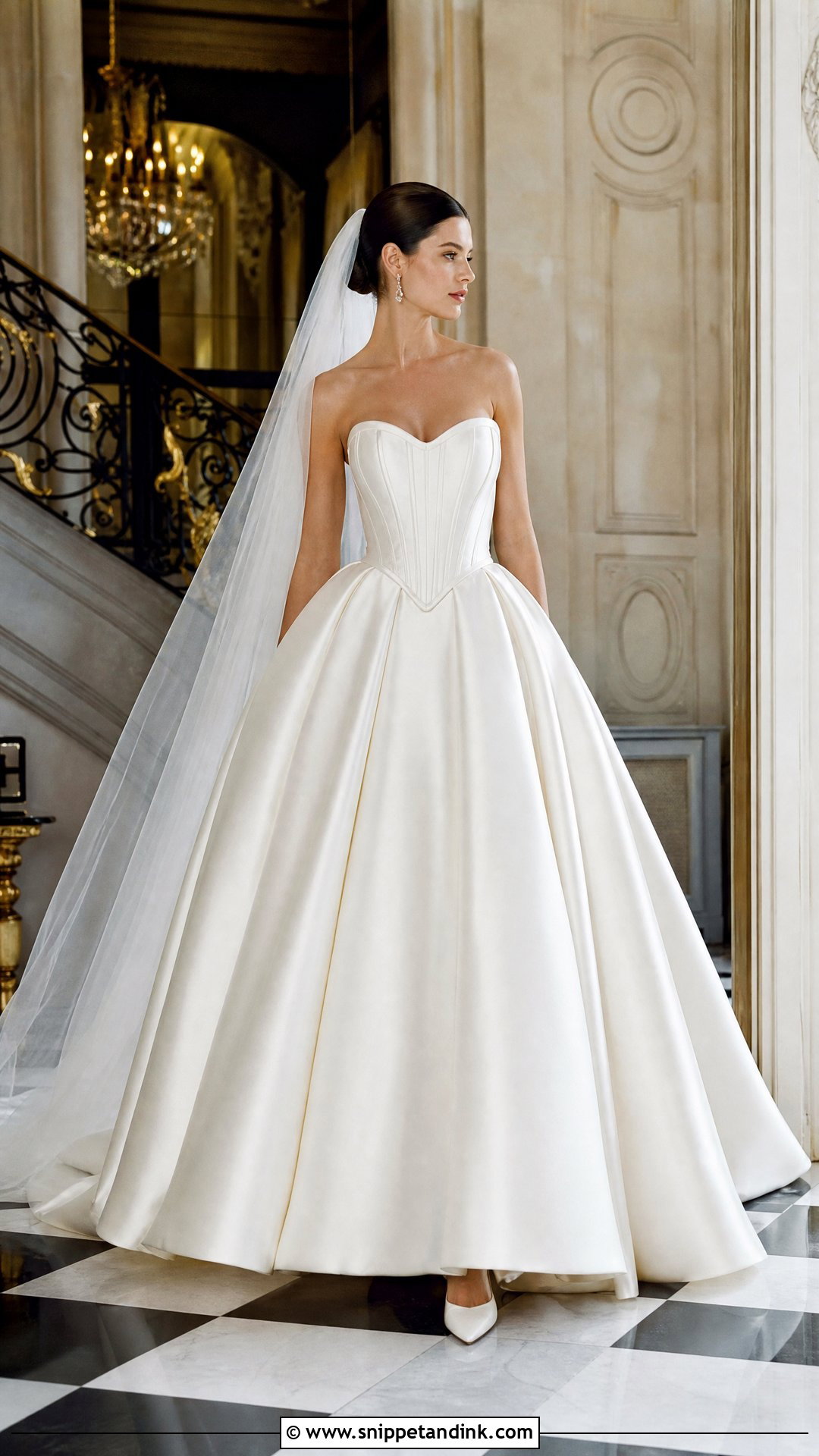 Basque Waist Wedding Ballgown - Snippet and Ink - 20 Wedding Ballgown Ideas