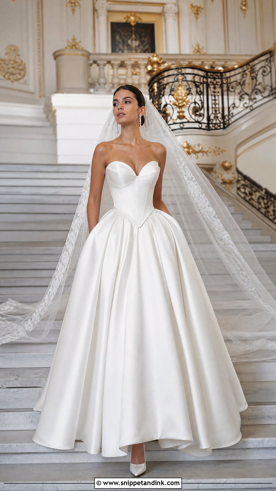Basque Waist Wedding Dress - Snippet and Ink - 20 She Said Yes to the Dress Ideas
