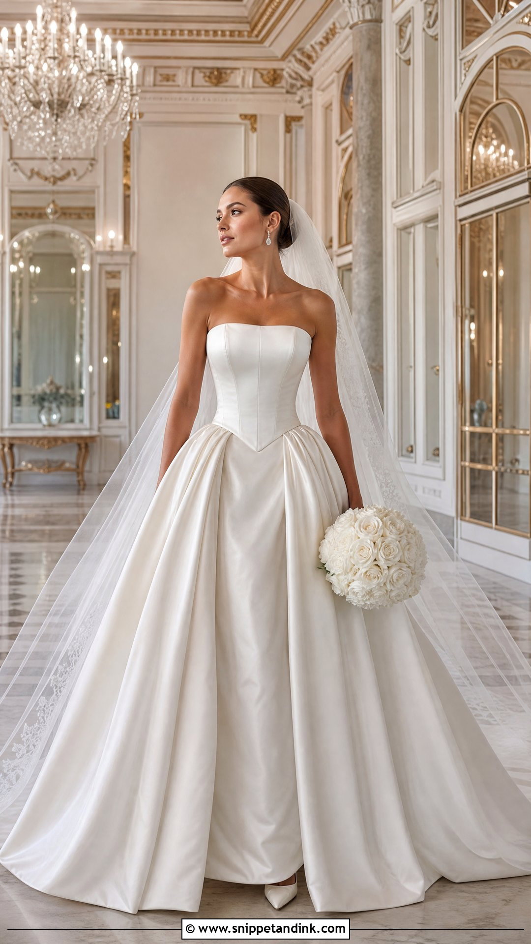 Basque Waist Wedding Dress - Snippet and Ink - 20 Vogue Wedding Dress Ideas