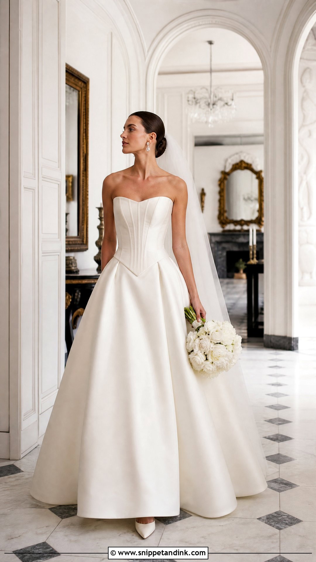 Basque Waist Wedding Dress - Snippet and Ink - 20 Wedding Bridal Dress Ideas