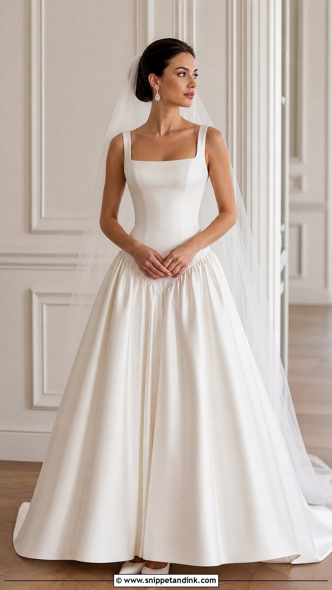 Basque Waist Wedding Dress - Snippet and Ink - 20 Wedding Dress for Small Bust Ideas