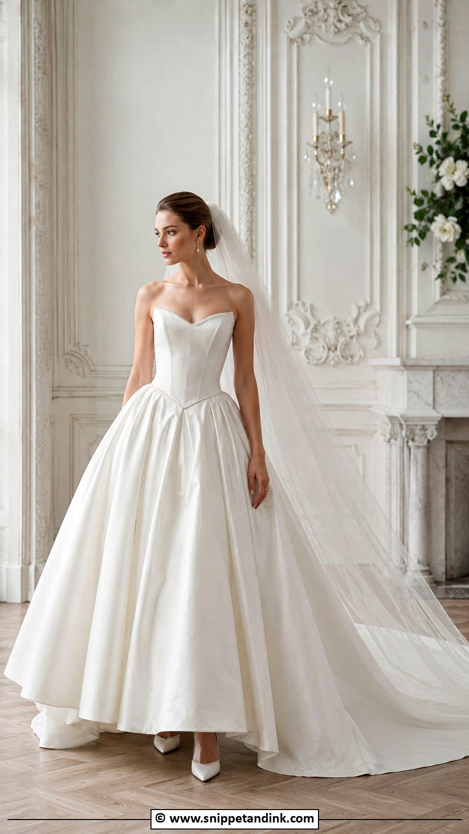 Basque Waist Wedding Dress - Snippet and Ink - 30 Cute Wedding Dress Ideas
