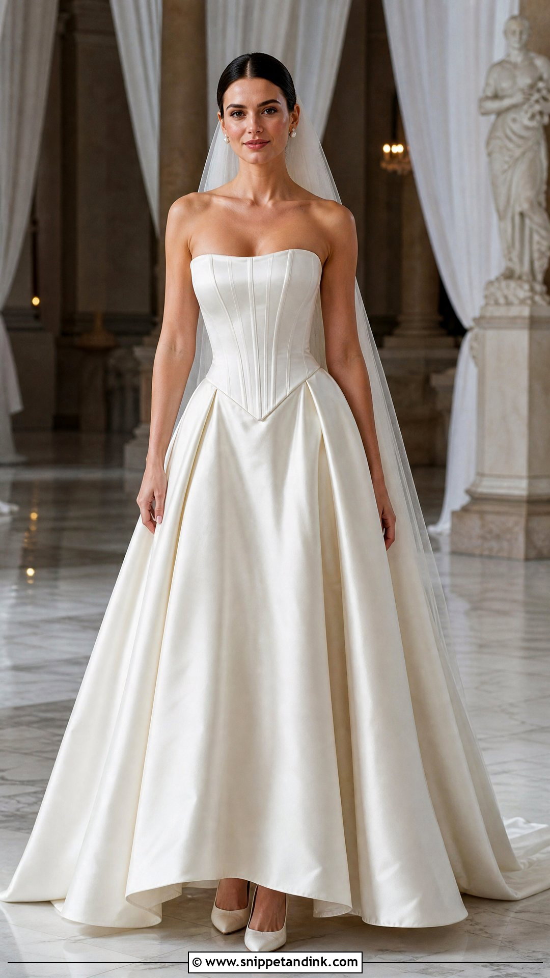 Basque Waist Wedding Dress - Snippet and Ink - 20 Wedding Dresses Women