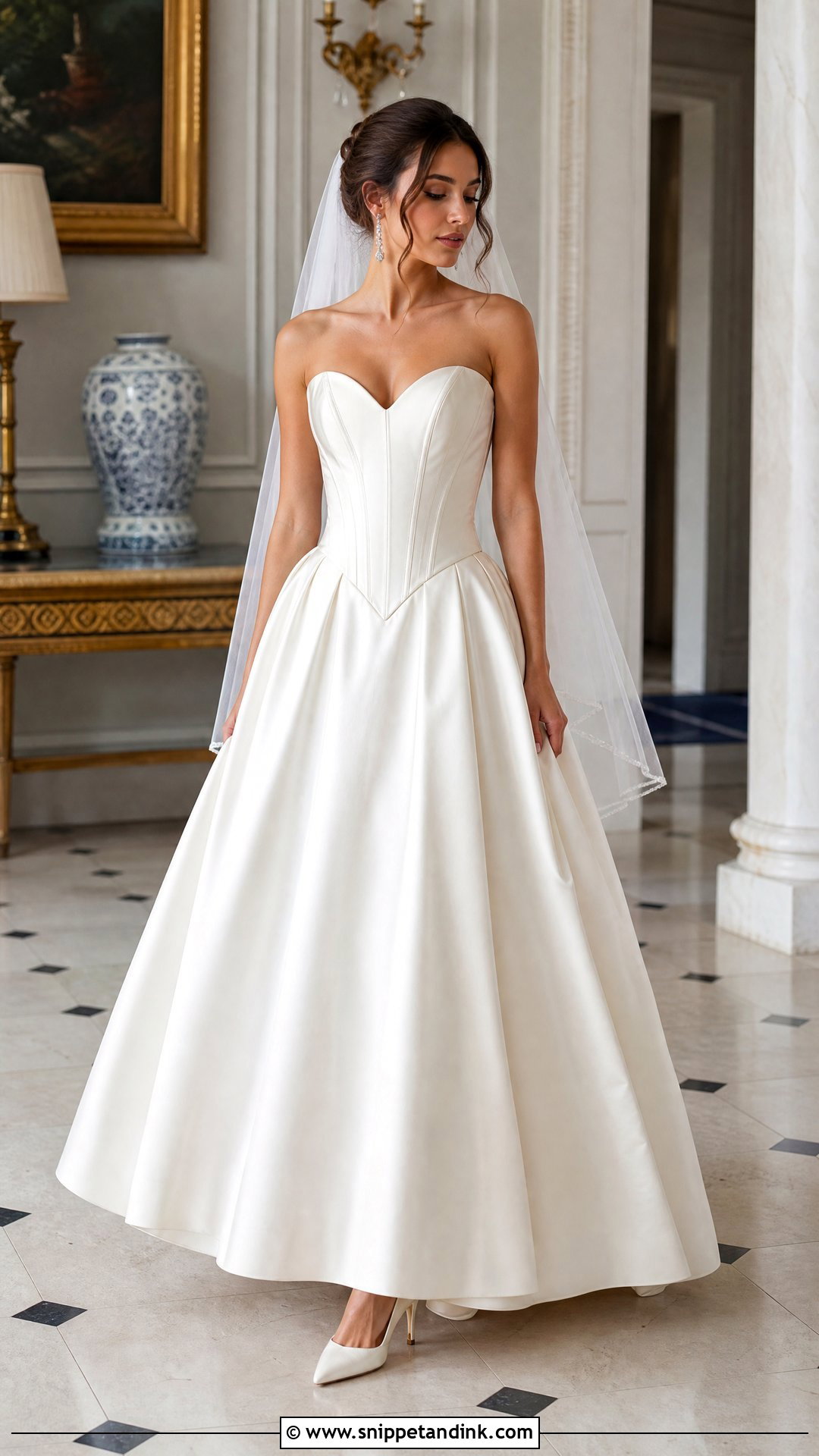 Basque Waist Wedding Dress - Snippet and Ink - 20 Prettiest Wedding Dress Ideas