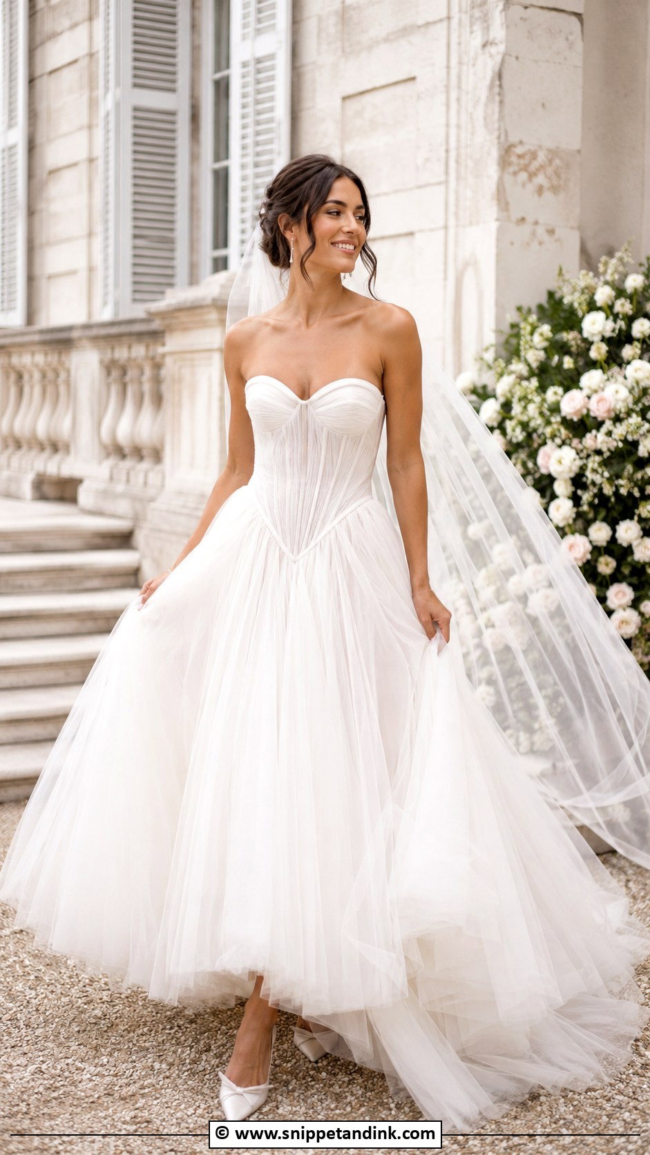 Basque Waist Wedding Dress - Snippet and Ink - 30 Couture Wedding Gowns