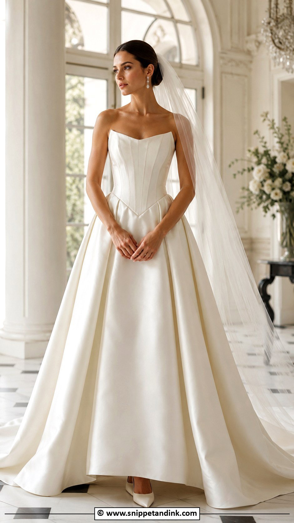 Basque Waist Wedding Dress - Snippet and Ink - 30 Elegant Wedding Dresses