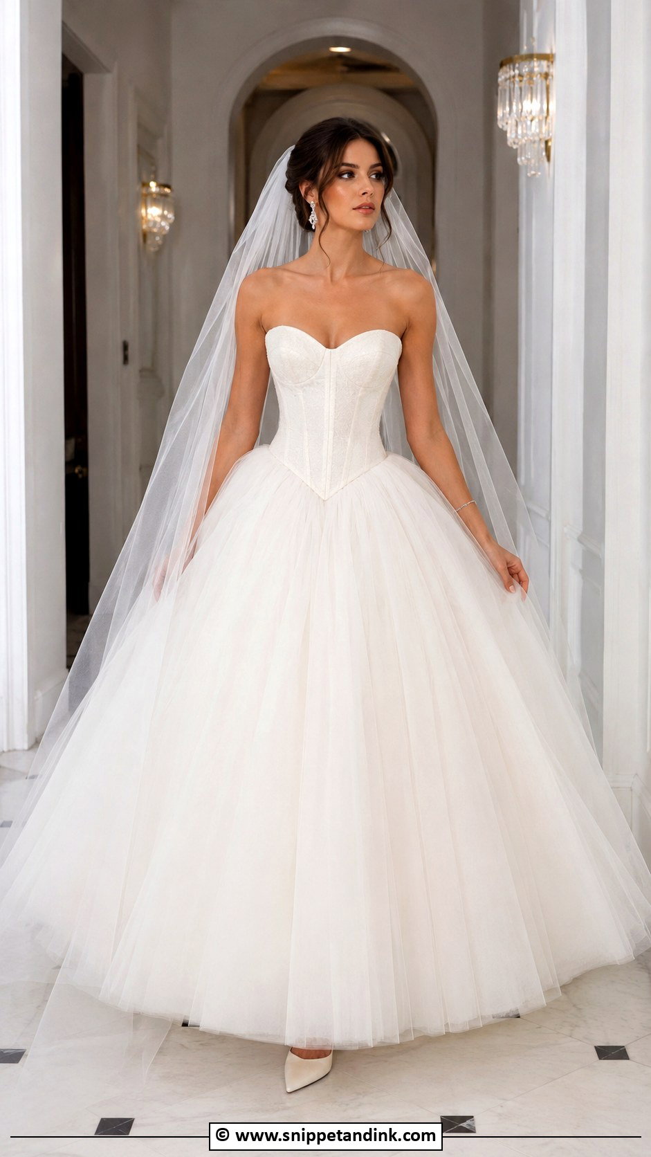 Basque Waist Wedding Dress - Snippet and Ink - 30 Fairy Tale Wedding Dress Ideas
