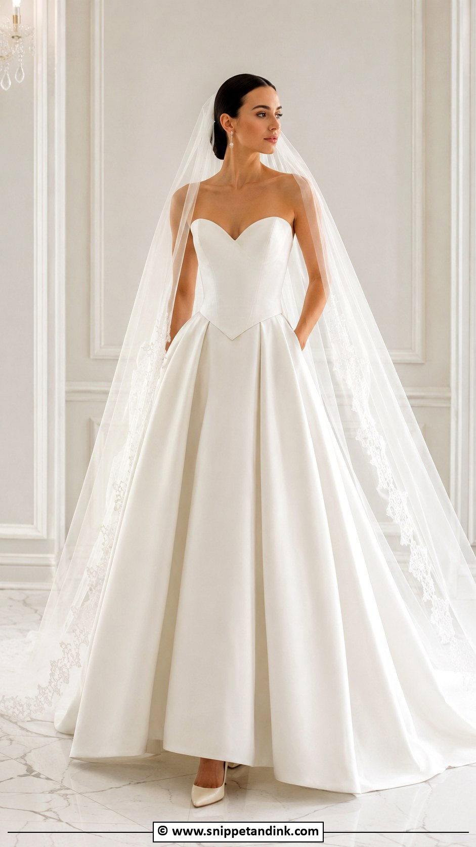Basque Waist Wedding Dress - Snippet and Ink - 30 Pretty Wedding Dresses