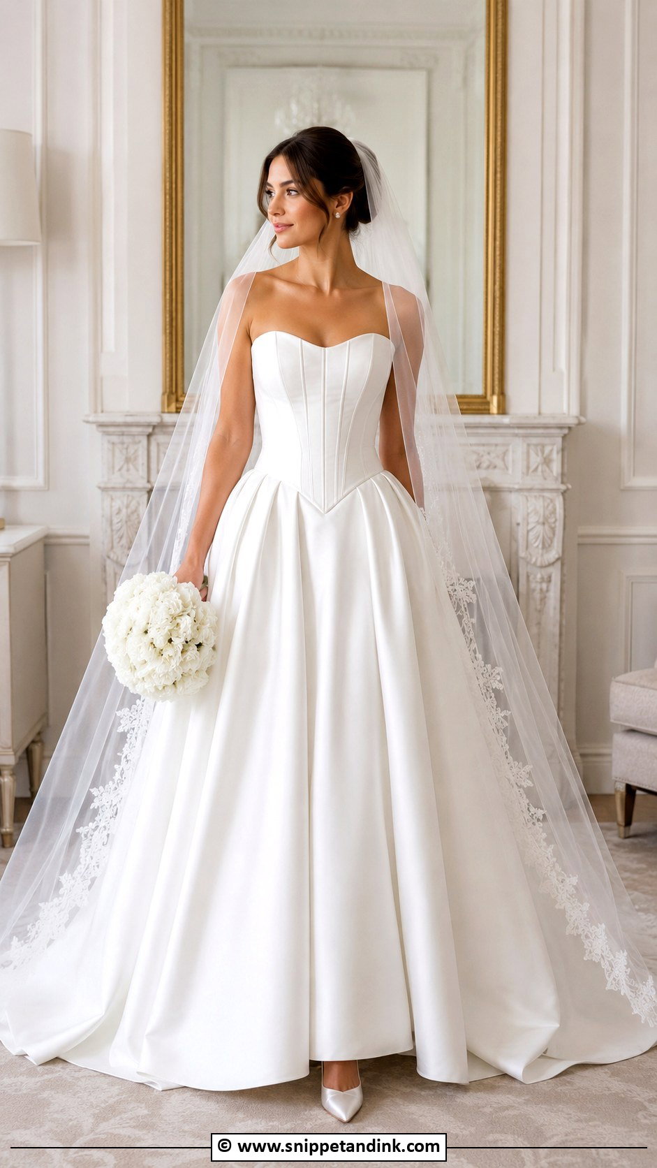Basque Waist Wedding Dress - Snippet and Ink - 25 Enchanting Wedding Dress Ideas
