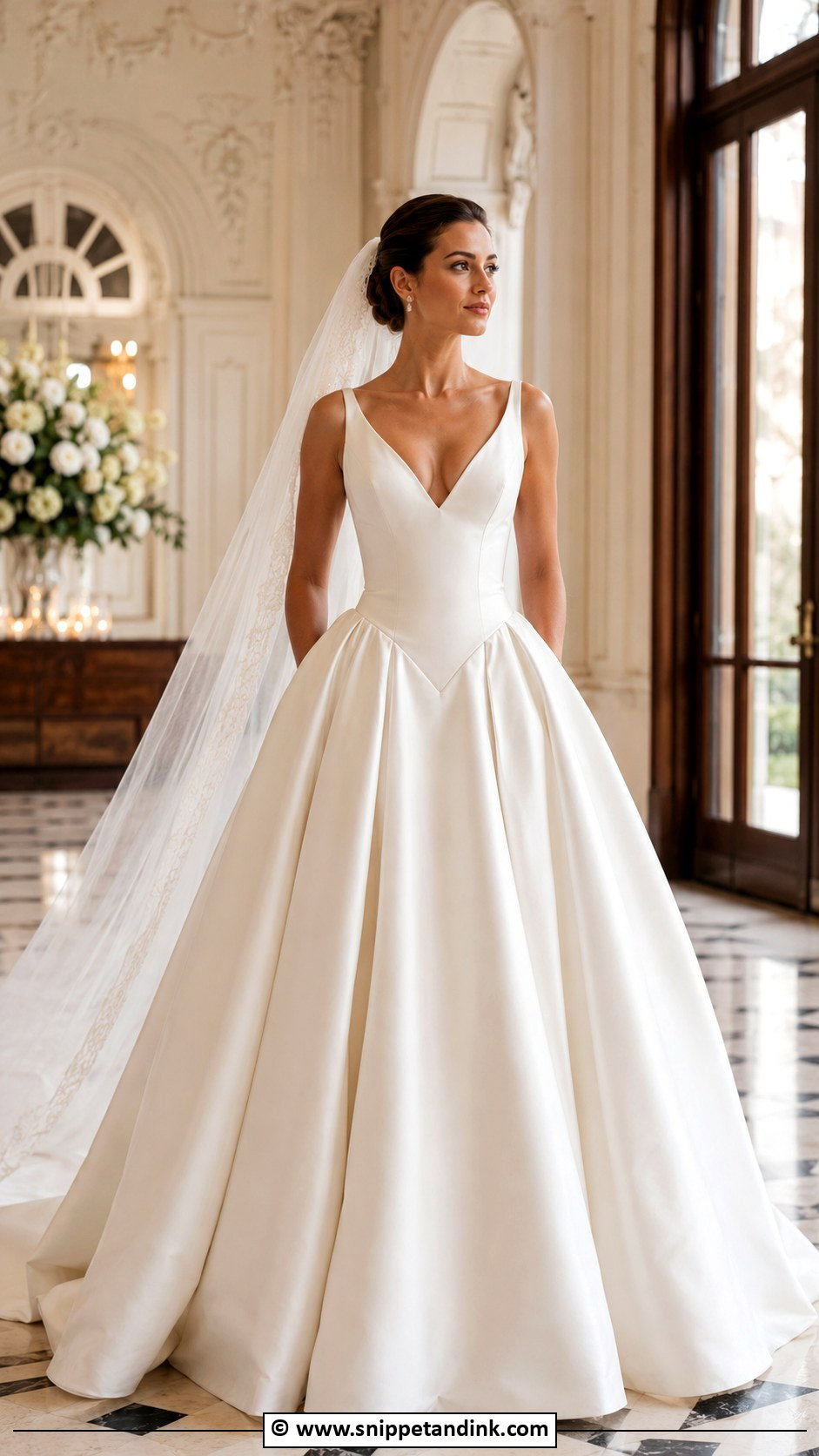 Basque Waist Wedding Dress - Snippet and Ink - 30 Stylish Wedding Dresses