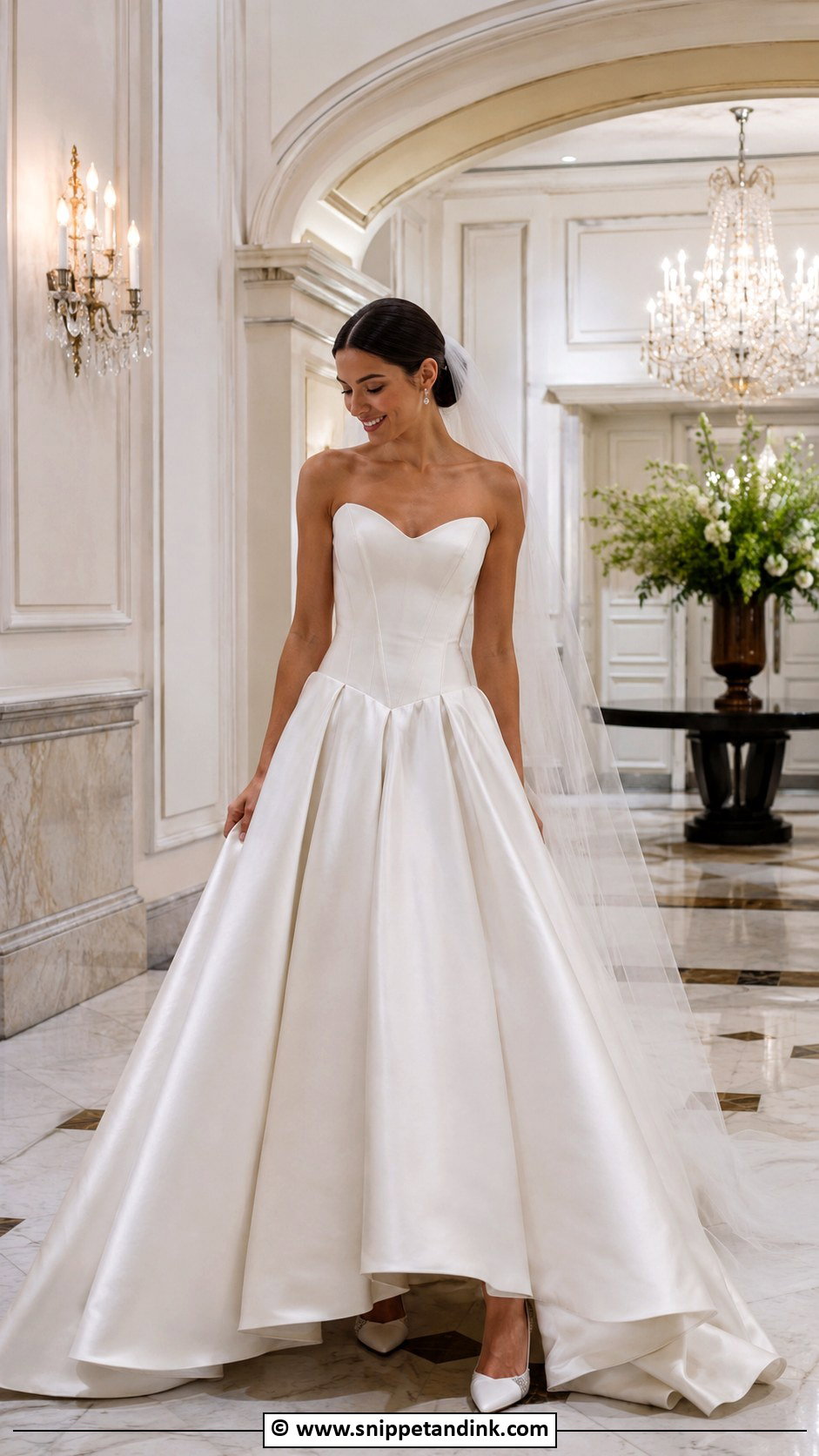 Basque Waist Wedding Dress - Snippet and Ink - 30 Wedding Dress 2025 Ideas