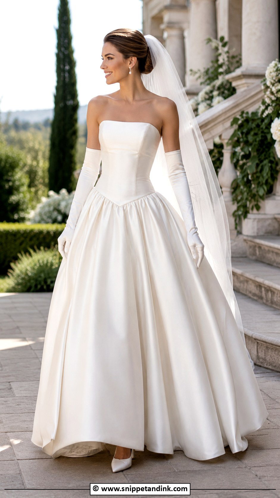 Basque Waist Wedding Dress - Snippet and Ink - 30 Wedding Dress Aesthetic Ideas