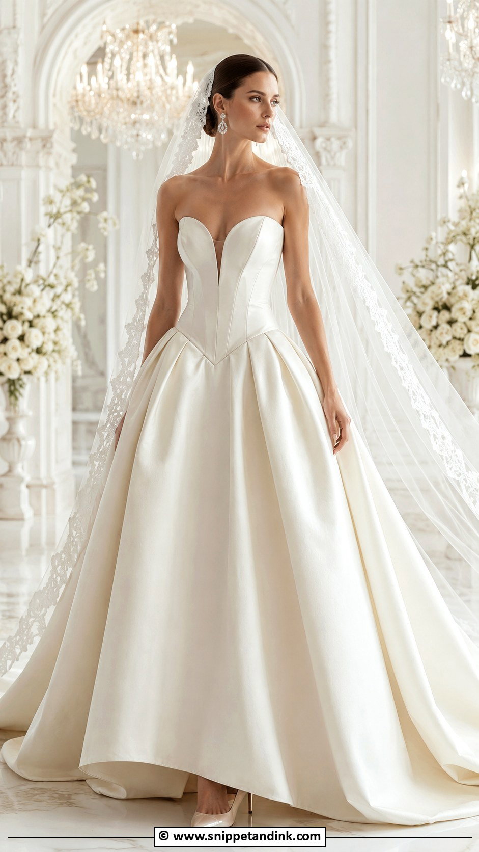 Basque Waist Wedding Dress - Snippet and Ink - 30 Wedding Dresses 2024