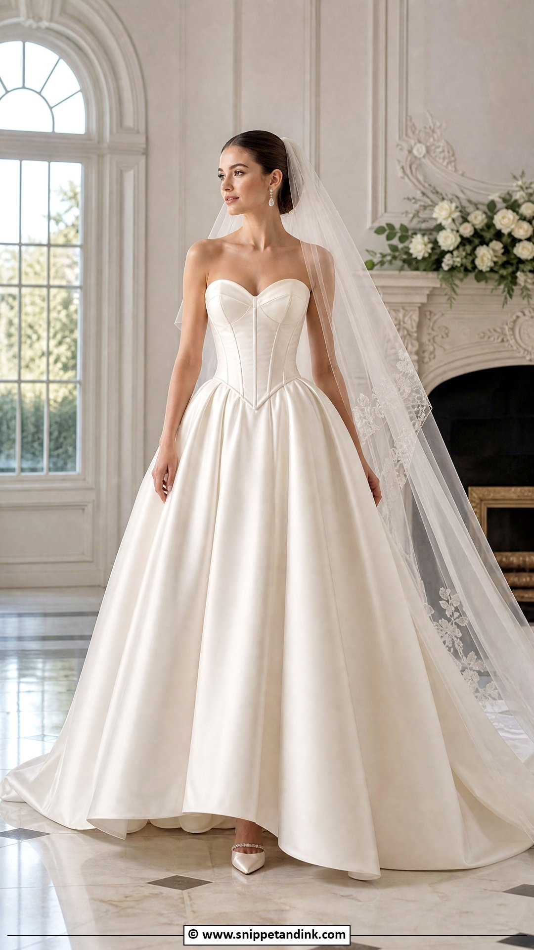 Basque Waist Wedding Dress - Snippet and Ink - 35 Classic Wedding Dress Ideas