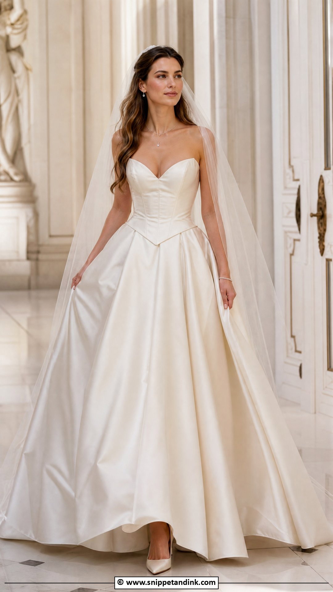 Basque Waist Wedding Dress - Snippet and Ink - 35 Elegant Wedding Dress Ideas