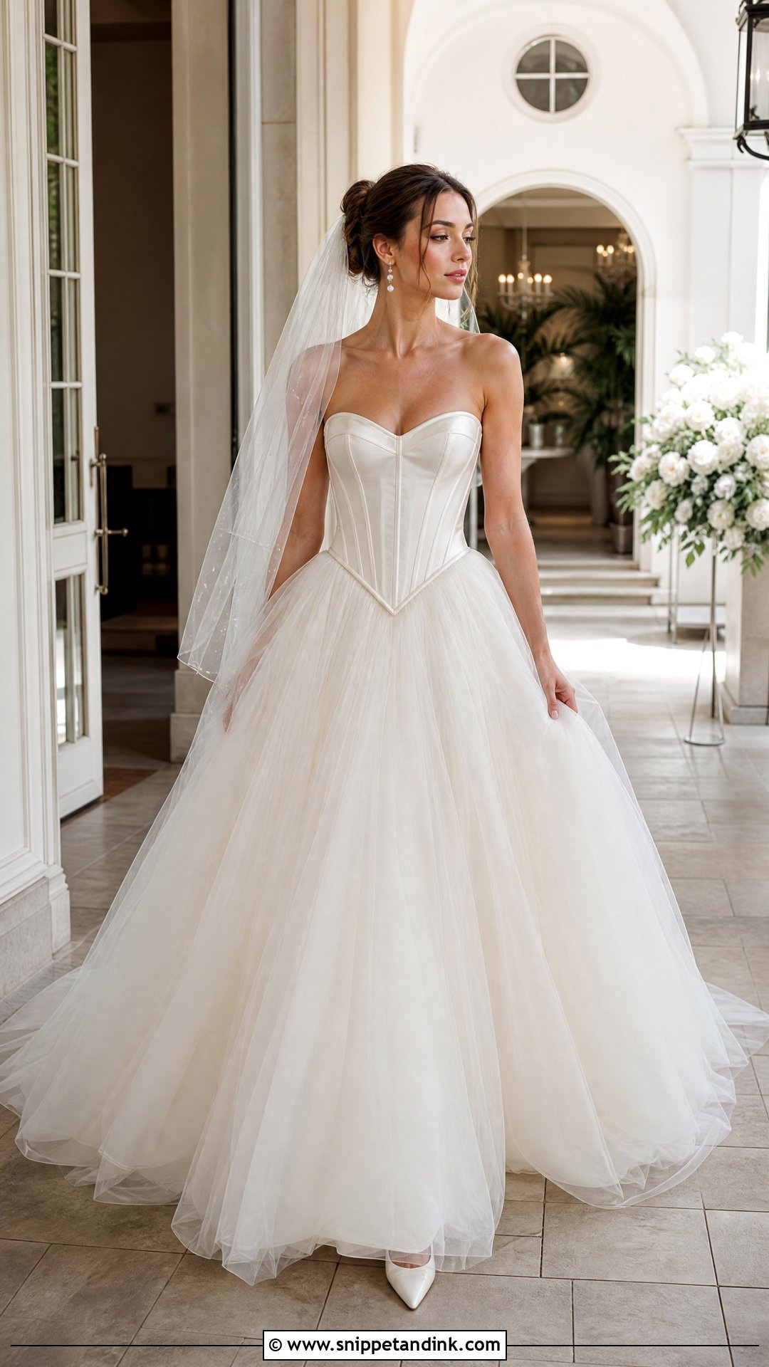 Basque Waist Wedding Dress - Snippet and Ink - 25 Modern Wedding Dresses