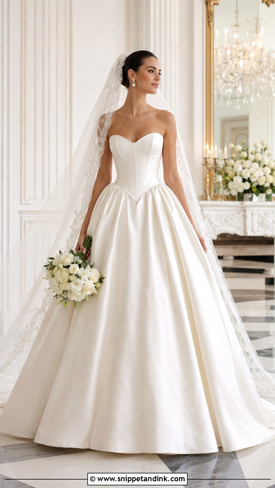 Basque Waist Wedding Dress - Snippet and Ink - 30 Vintage Inspired Wedding Dresses