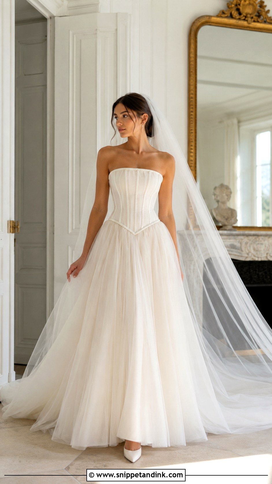 Basque Waist Wedding Dress - Snippet and Ink - 30 Vintage Romantic Wedding Dress Ideas