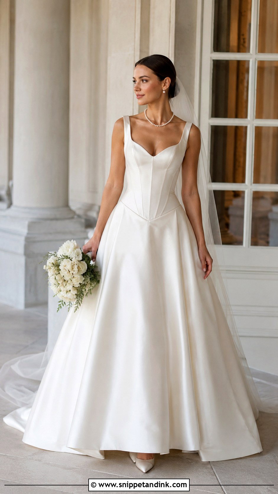 Basque Waist Wedding Dress - Snippet and Ink - 30 Wedding Dress Design Ideas
