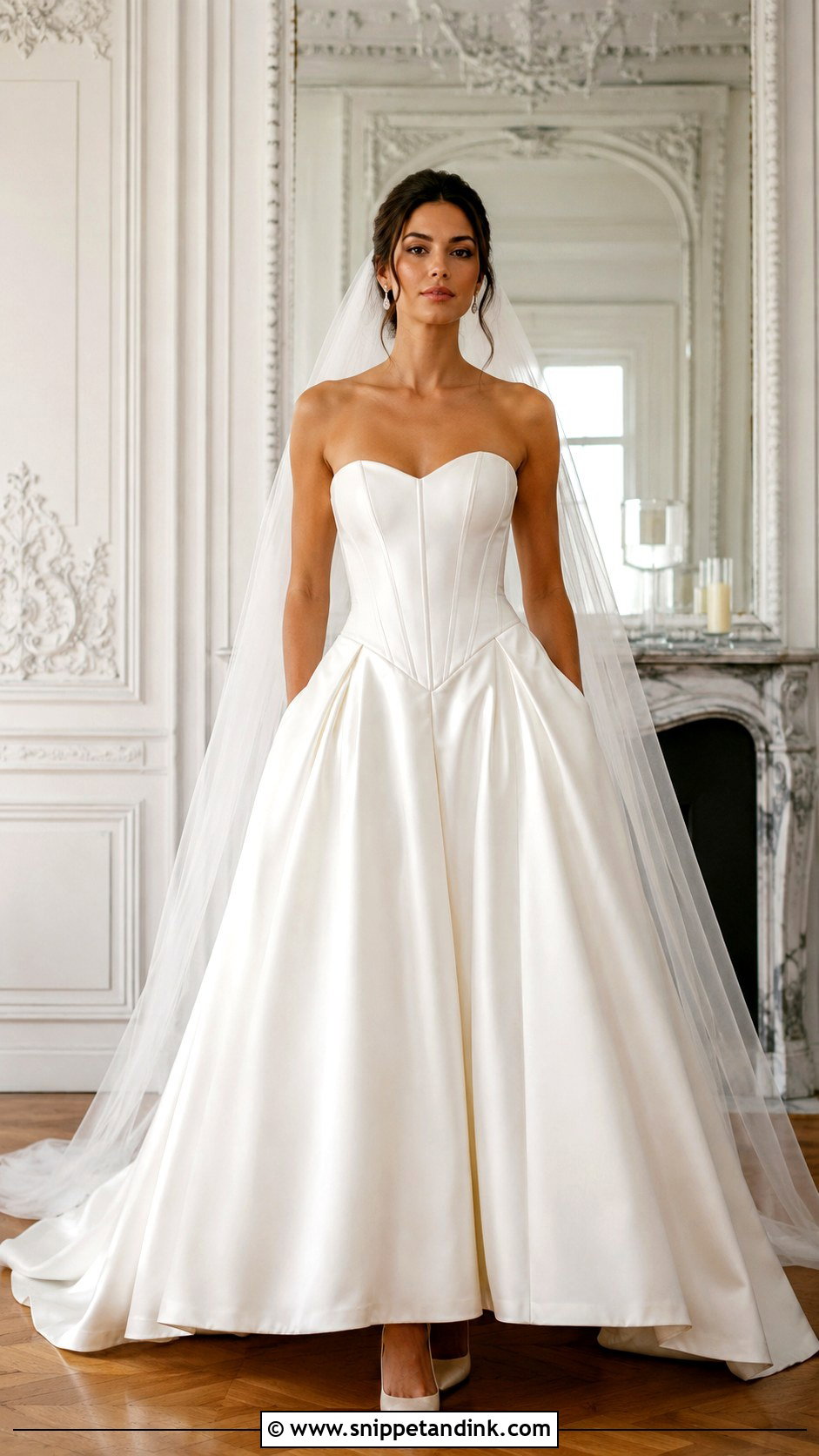Basque Waist Wedding Dress - Snippet and Ink - 20 Detailed Wedding Dress Ideas